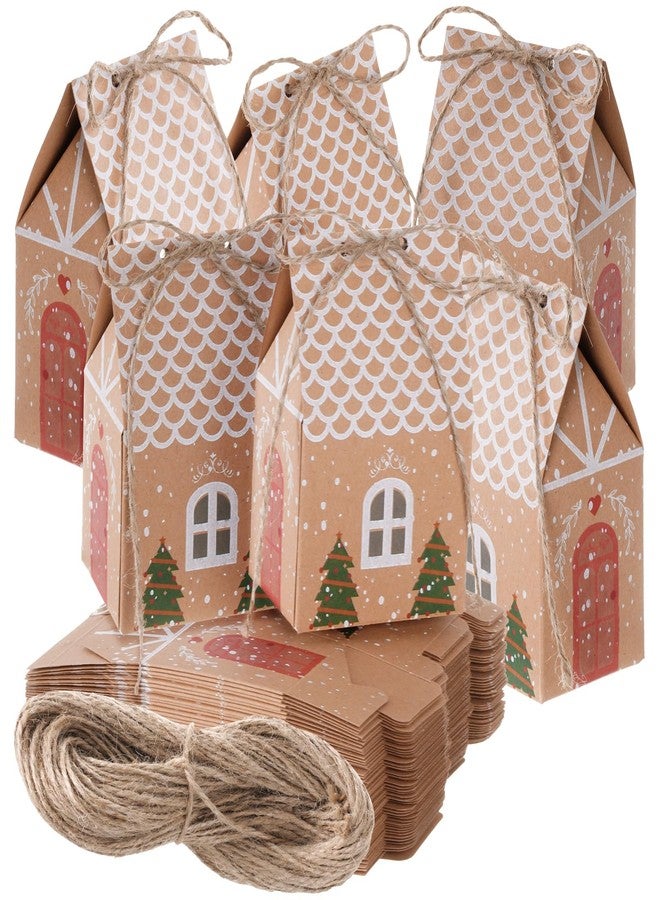 Marrywindix 50 Pcs Mini Christmas Party Favor Boxes DIY Cookie Gift Boxes School Classroom Party Favor Supply for Advent Calendar Gift Giving Holiday Party Packaging Containers - Image 1